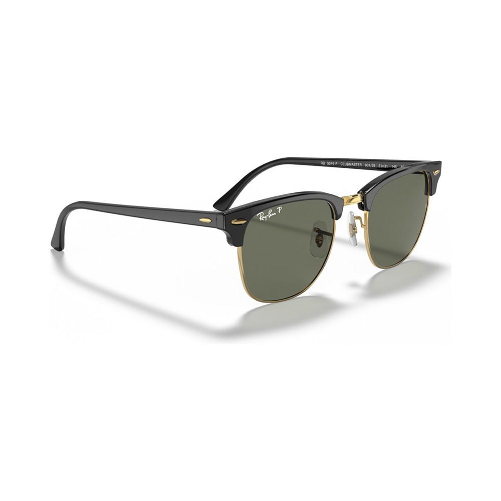 Unisex Polarized Low Bridge Fit Sunglasses, RB3016F CLUBMASTER CLASSIC 55商品第5张图片规格展示