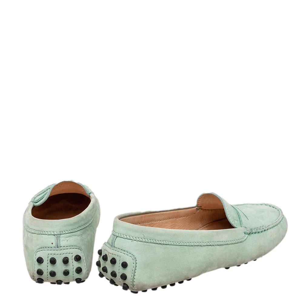 商品[二手商品] Tod's|Tod's Mint Green Nubuck Leather Penny Slip On Loafers Size 38,价格¥805,第5张图片详细描述