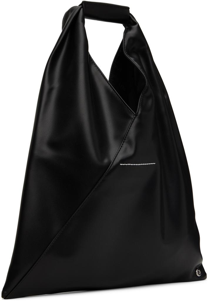 Black Small Faux-Leather Triangle Tote商品第3张图片规格展示