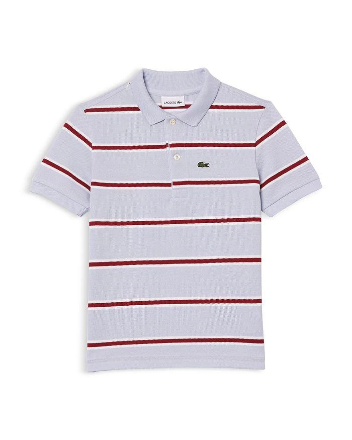 商品Lacoste|Boys' Cotton Petit Piqué Stripe Polo Shirt - Little Kid, Big Kid,价格¥364,第1张图片