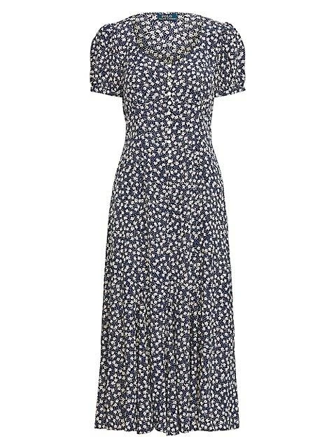 商品Ralph Lauren|Floral-Print Plain-Weave Dress,价格¥1562,第1张图片