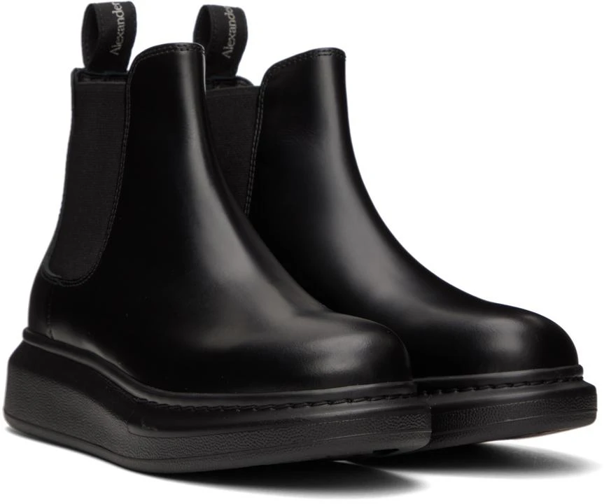 商品Alexander McQueen|Black Hybrid Chelsea Boots,价格¥4123,第4张图片详细描述