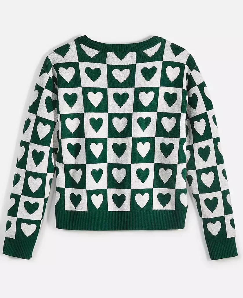 商品Epic Threads|Little & Big Girls Checkerboard Heart Sweater, Created for Macy's,价格¥144,第5张图片详细描述