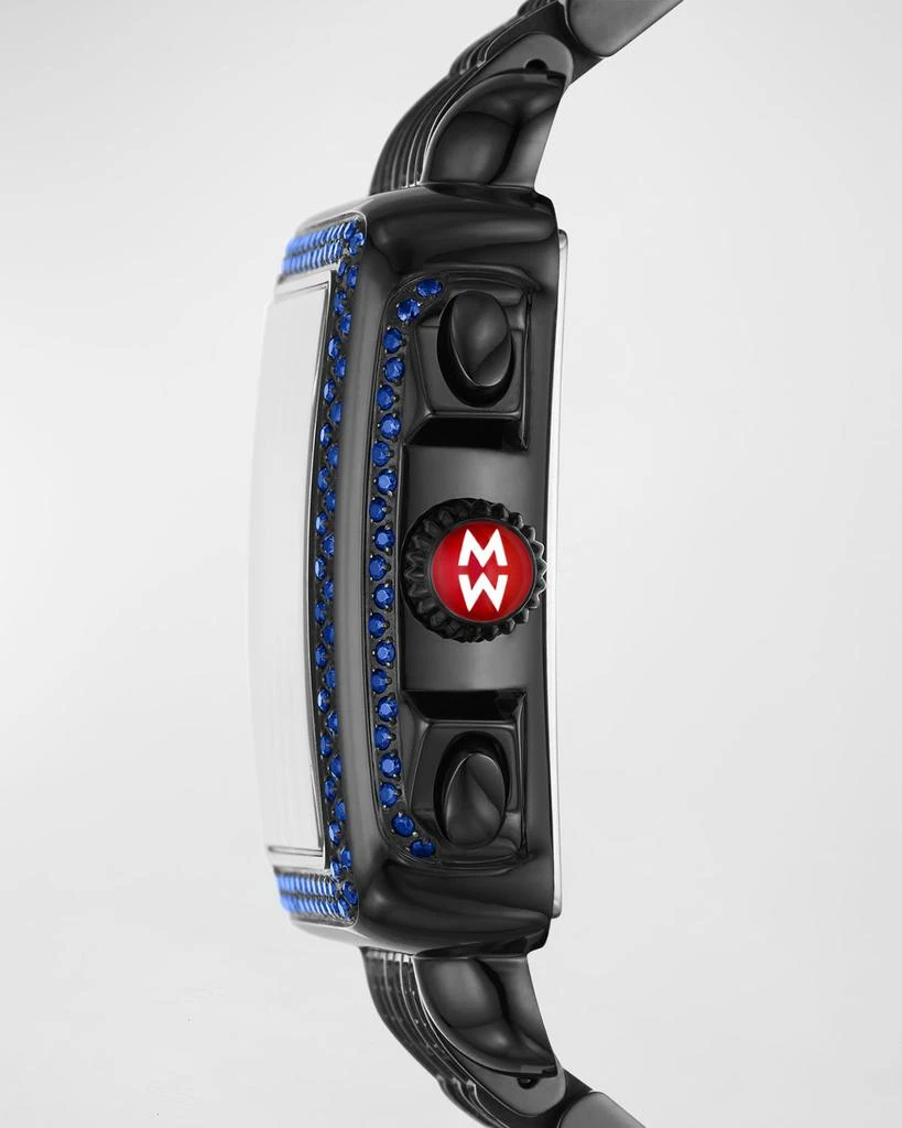 商品Michele|Deco Noir Blue Sapphire Pave Watch with Bracelet Strap,价格¥52499,第3张图片详细描述