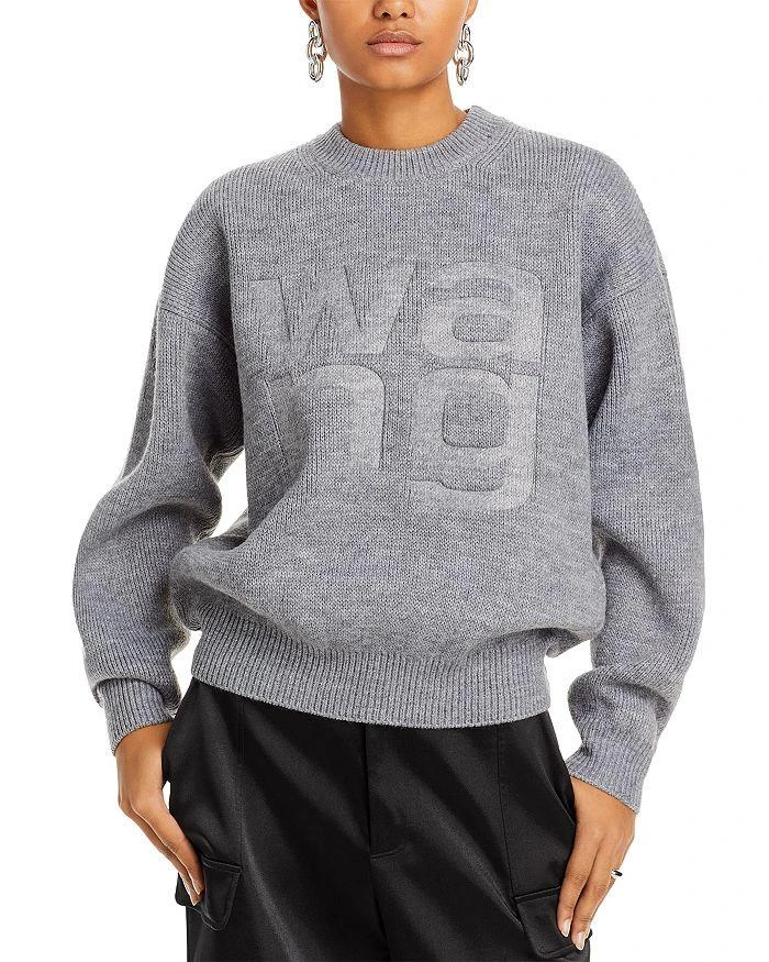 商品Alexander Wang|Debossed Stacked Logo Sweatshirt,价格¥2748,第1张图片