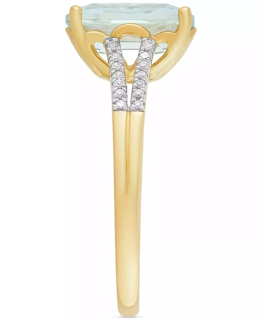 商品Macy's|Aquamarine (3 ct. t.w.) & Diamond (1/10 ct. t.w.) Split Shank Ring in 14k Gold,价格¥4036,第4张图片详细描述