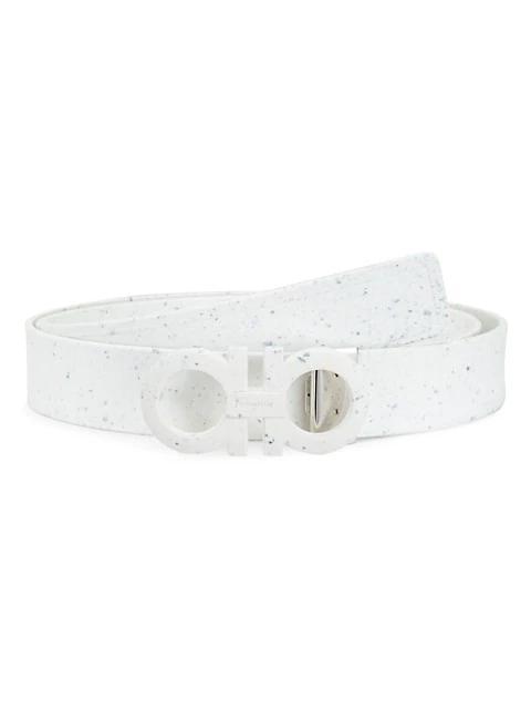 商品Salvatore Ferragamo|Adjustable Gancini Speckled Buckle Belt,价格¥3476,第1张图片
