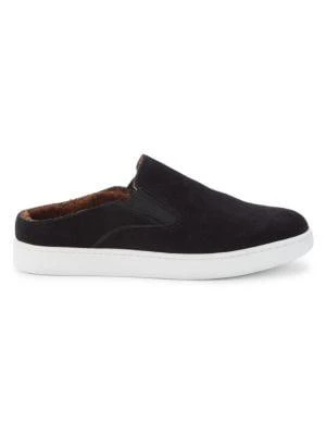 商品Vince|Verrell Suede & Shearling-Lined Backless Slip-On Sneakers,价格¥394,第1张图片