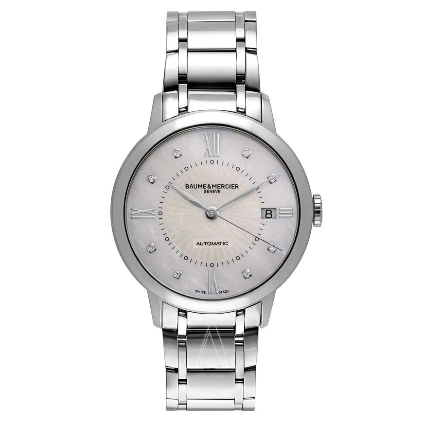 商品Baume and Mercier|名仕典雅珍珠母贝镶钻瑞士自动机械女表特卖,价格¥12157,第1张图片