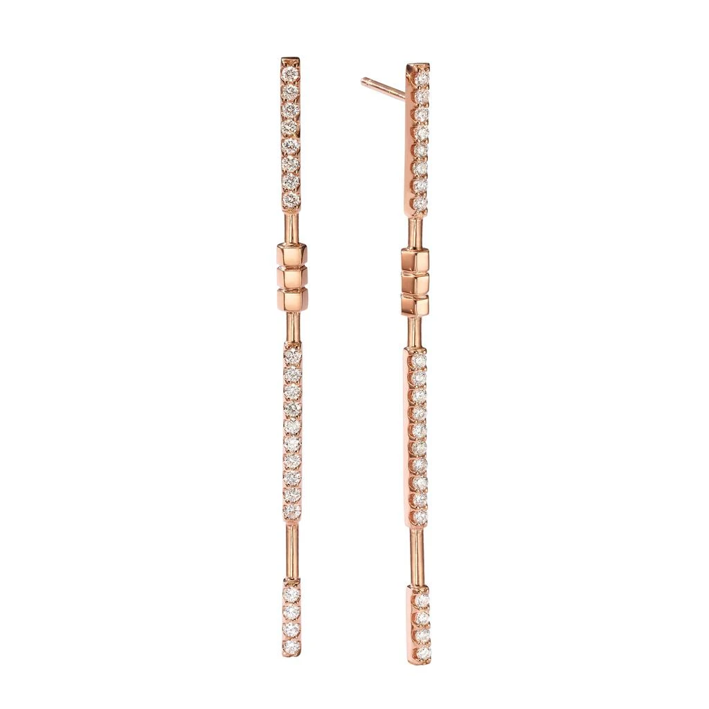 商品AME|Âme Totem 18K Rose Gold, Lab-Grown Diamond 0.85ct. tw. Long Drop Earrings,价格¥12487,第1张图片