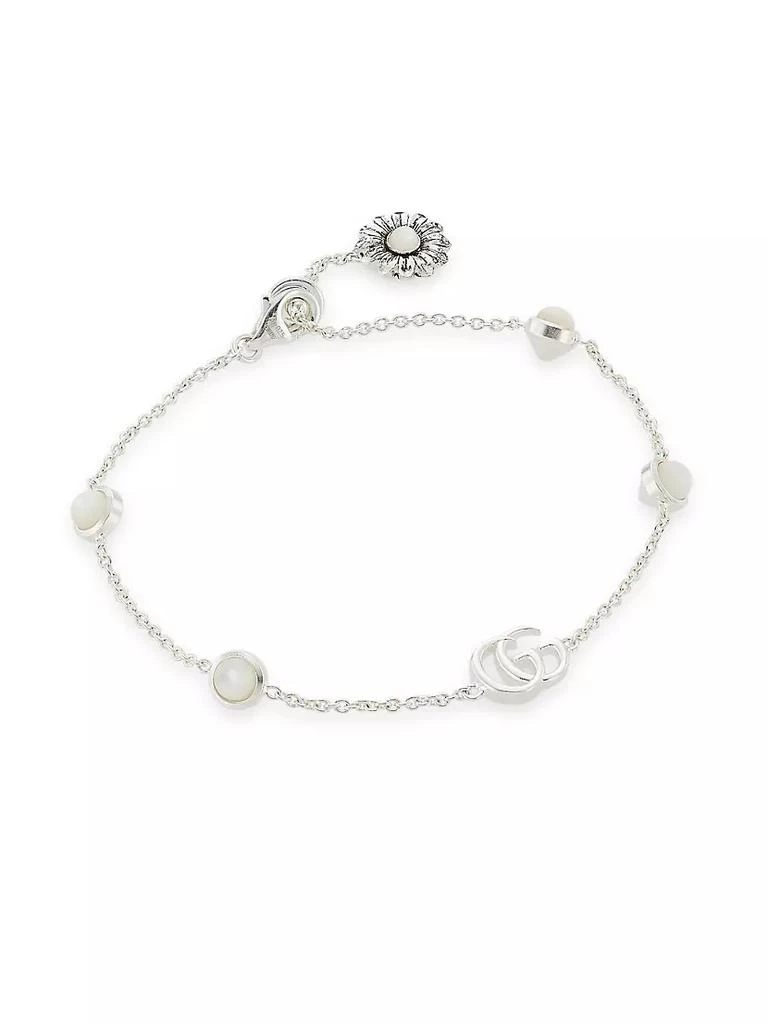 商品Gucci|Sterling Silver &amp; Mother-Of-Pearl GG Marmont Charm Bracelet,价格¥3375,第1张图片