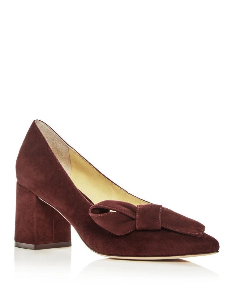 商品Isa Tapia|Women's Irene Suede Block Heel Pumps - 100% Exclusive,价格¥1048,第1张图片