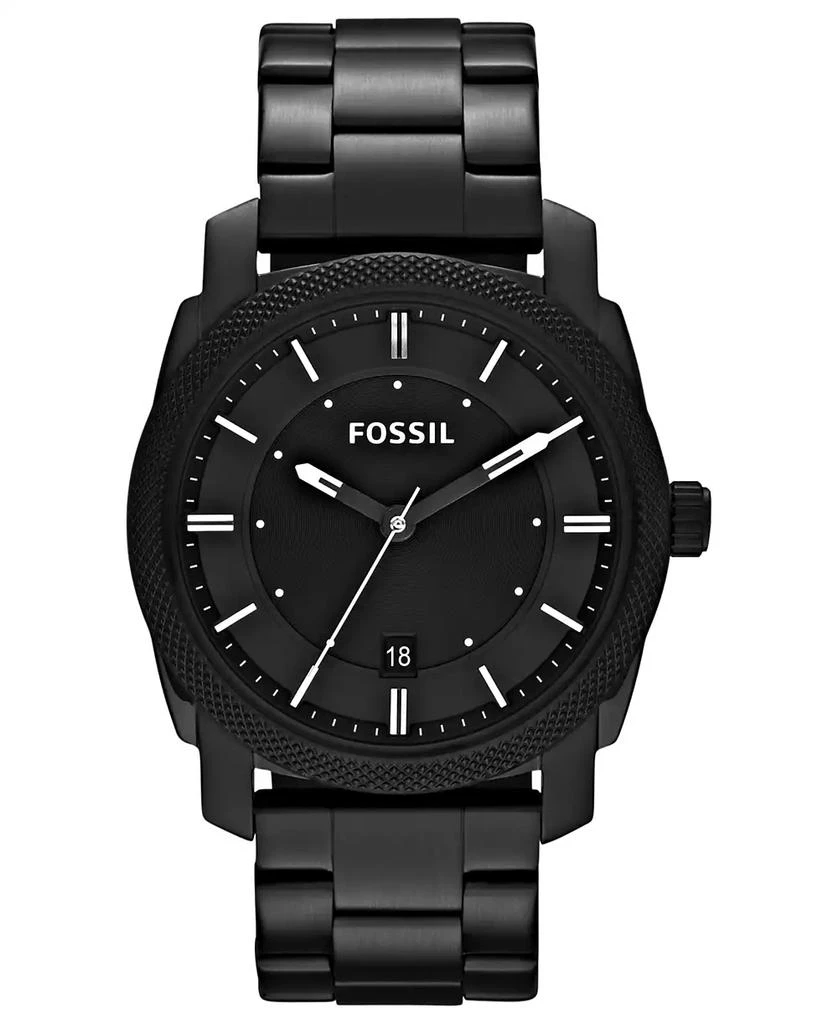 商品Fossil|Men's Machine Black Tone Stainless Steel Bracelet Watch 42mm,价格¥1196,第1张图片