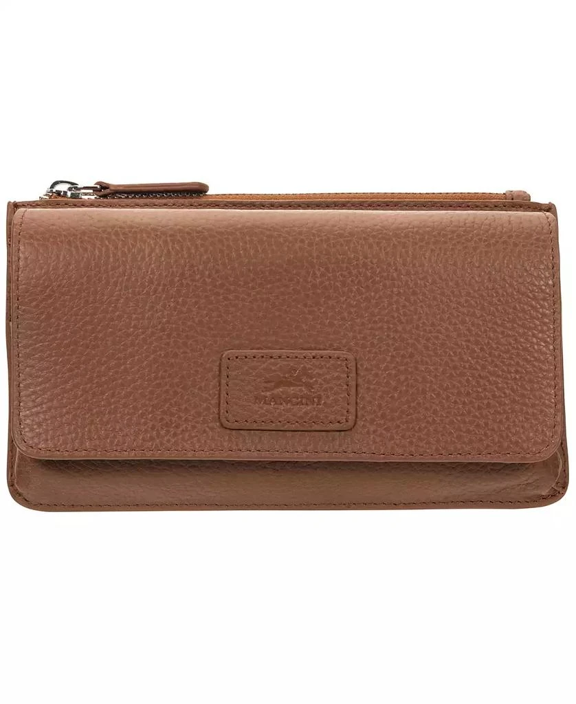 商品Mancini Leather Goods|Women's Pebbled Collection RFID Secure Crossbody Wallet,价格¥631,第1张图片