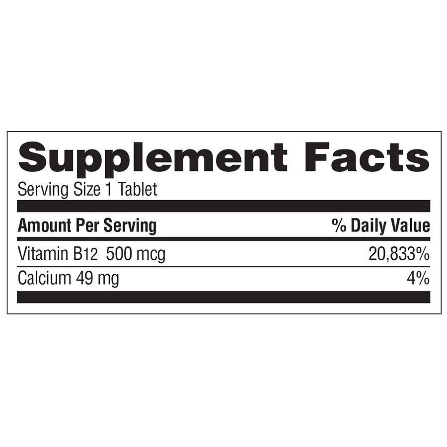 商品Walgreens|B12 500mcg Tablets (100 days),价格¥74,第4张图片详细描述