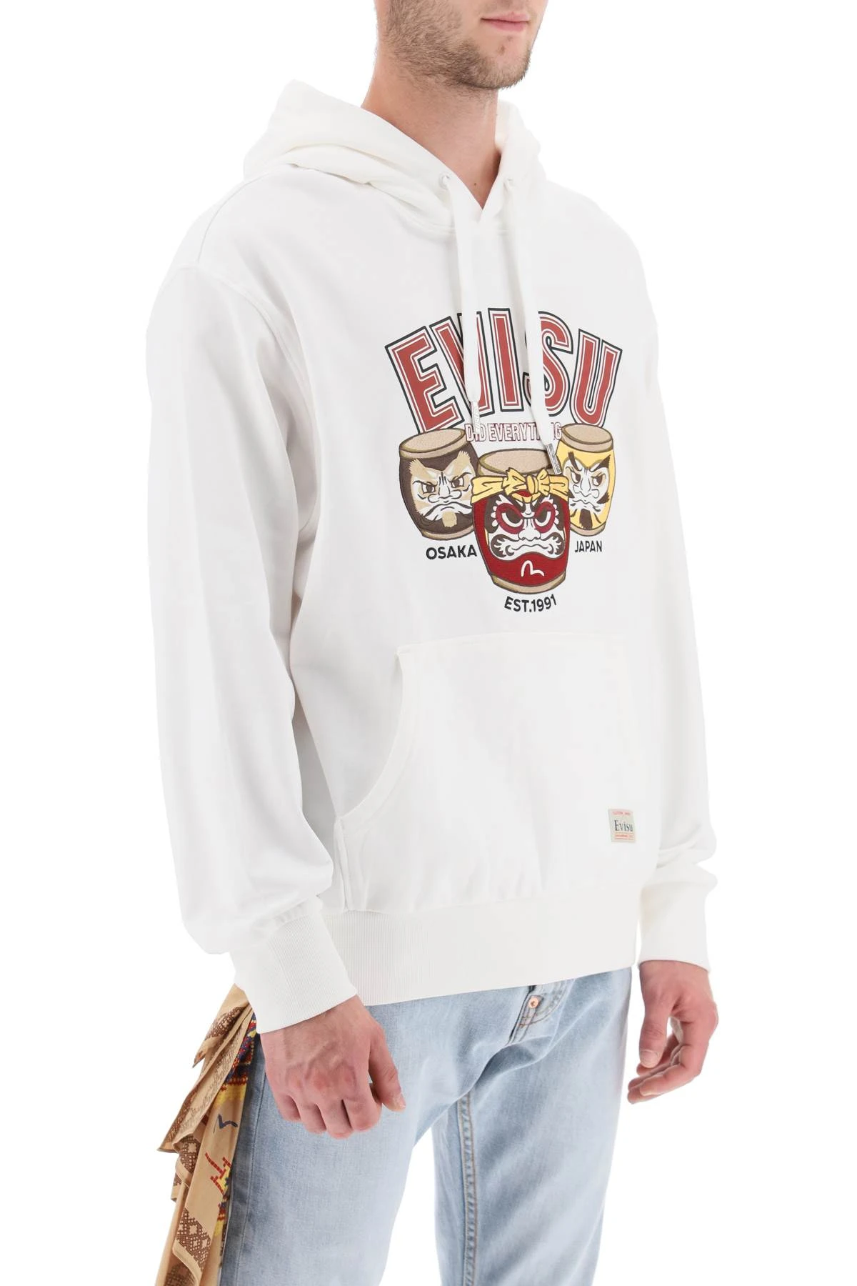 商品Evisu|Evisu 男士卫衣 2ESHTM3SW377RXCTOFFWH 白色,价格¥1068,第3张图片详细描述