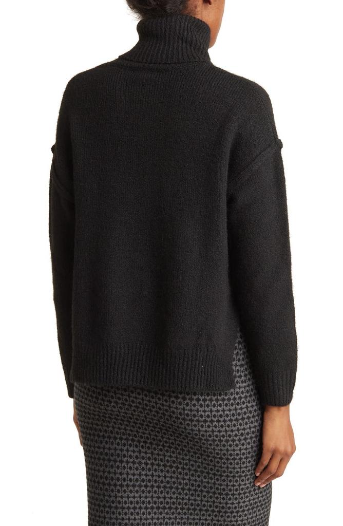 Boxy Side Slit Turtleneck Sweater商品第2张图片规格展示
