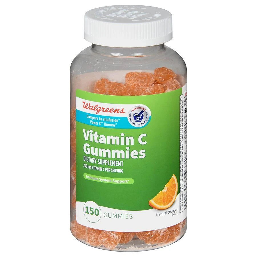 商品Walgreens|Vitamin C 250 mg Gummies (75 days) Natural Orange,价格¥110,第1张图片