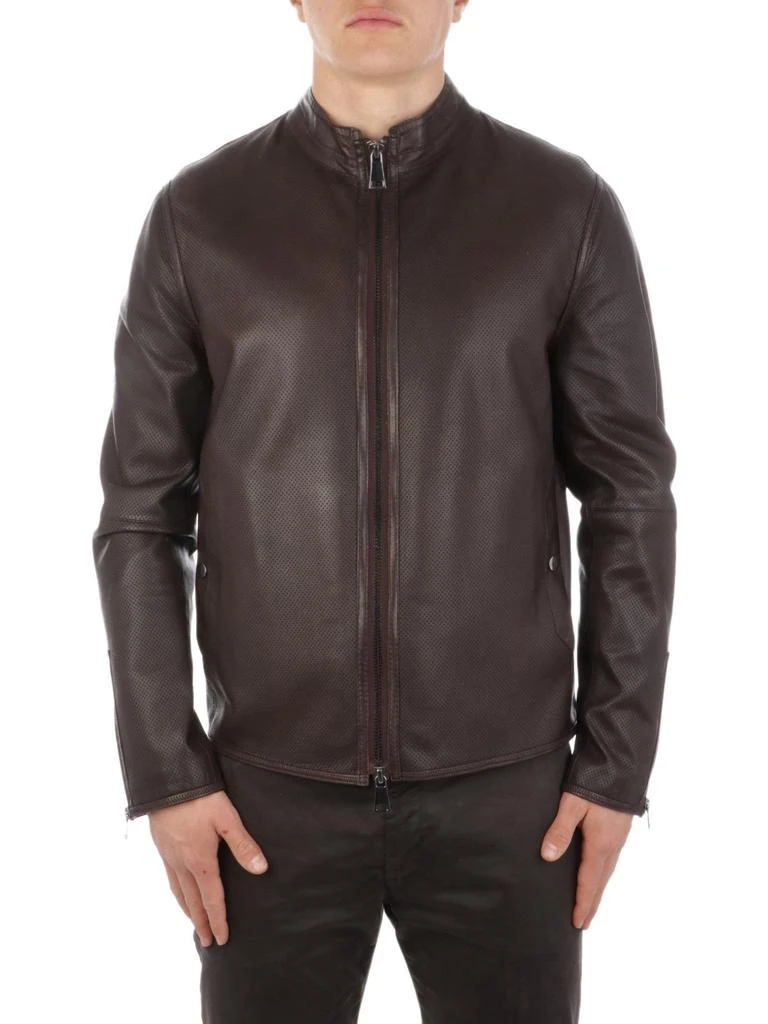 商品THE JACK LEATHERS|The jack leathers men's brown leather outerwear jacket,价格¥3849,第1张图片