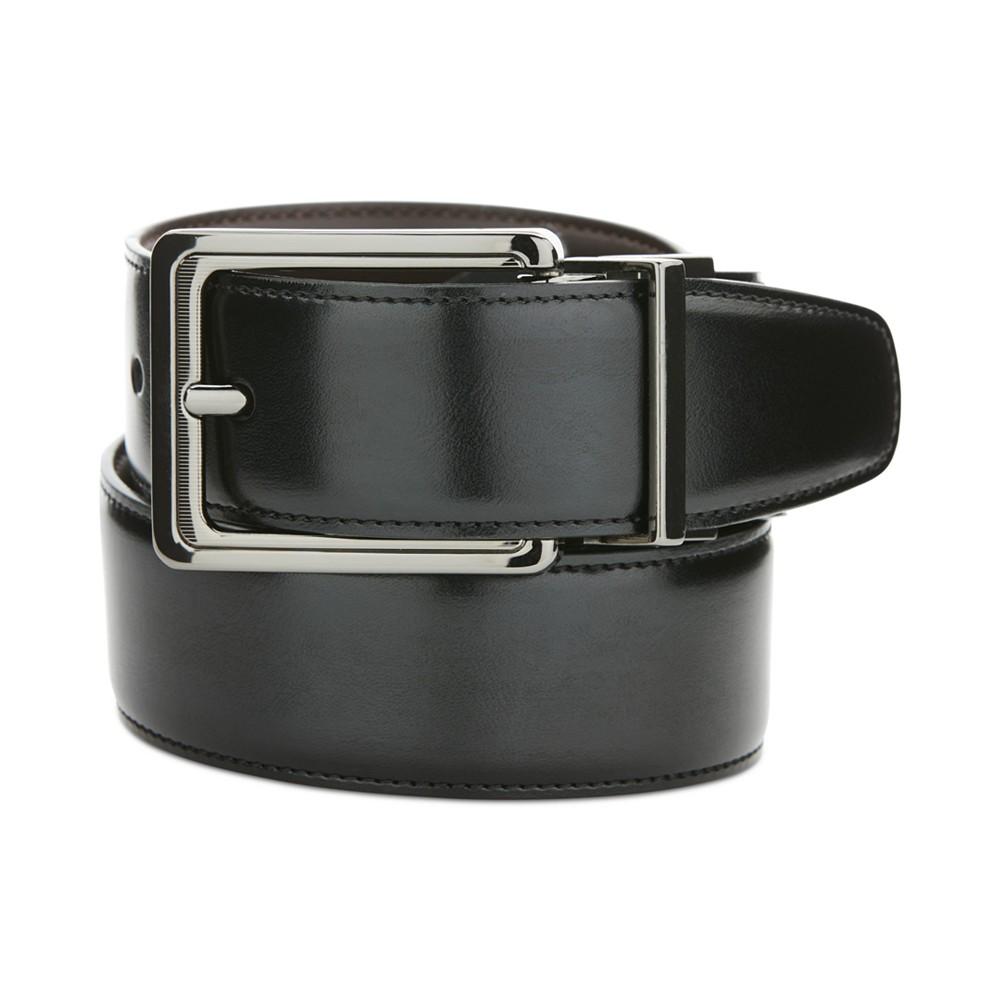 Men's Faux Leather Black Stitch Belt商品第1张图片规格展示