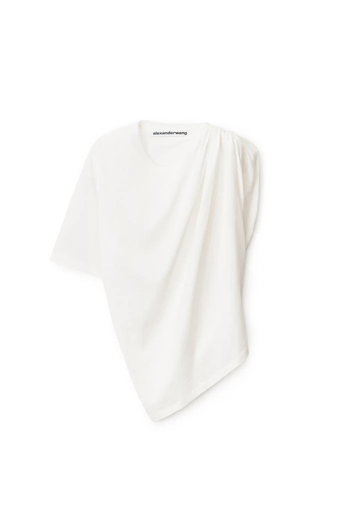 商品Alexander Wang|SHOULDER DRAPE TEE IN SILKY JERSEY,价格¥1613,第1张图片