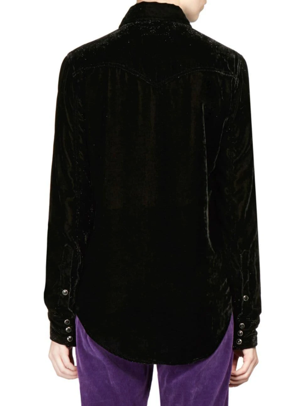 商品Yves Saint Laurent|Saint Laurent - Glitter Velvet Western Shirt,价格¥2016,第2张图片详细描述
