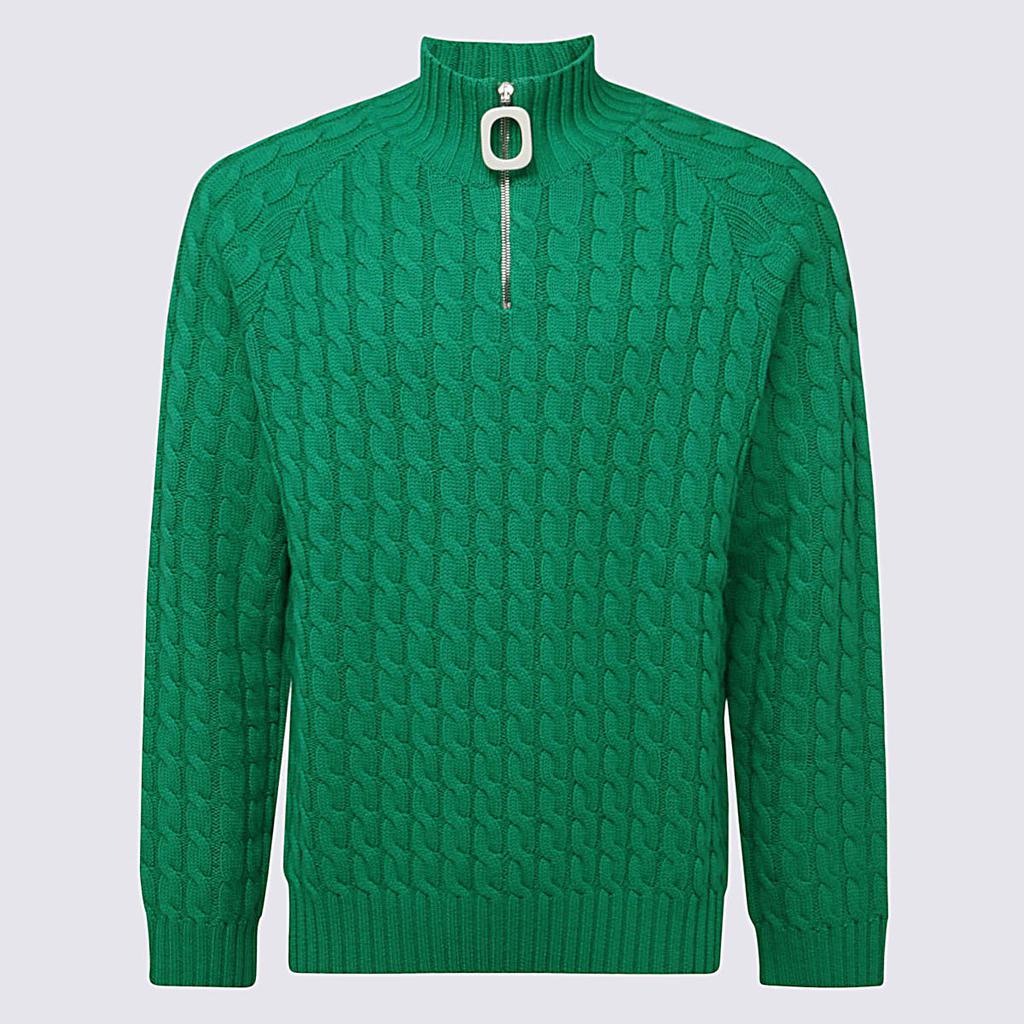 J.W. ANDERSON GREEN MERINO WOOL JUMPER商品第1张图片规格展示