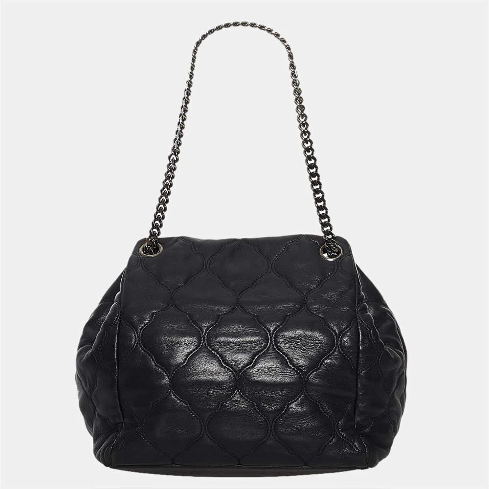 商品[二手商品] Chanel|Chanel Black Matelasse Lambskin Leather Shoulder Bag,价格¥20493,第3张图片详细描述