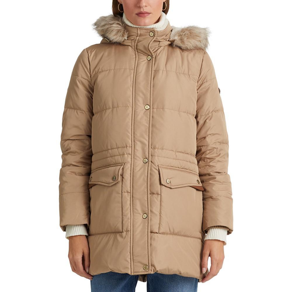 商品Ralph Lauren|Women's Faux-Fur-Trim Hooded Anorak Puffer Coat,价格¥1220,第1张图片