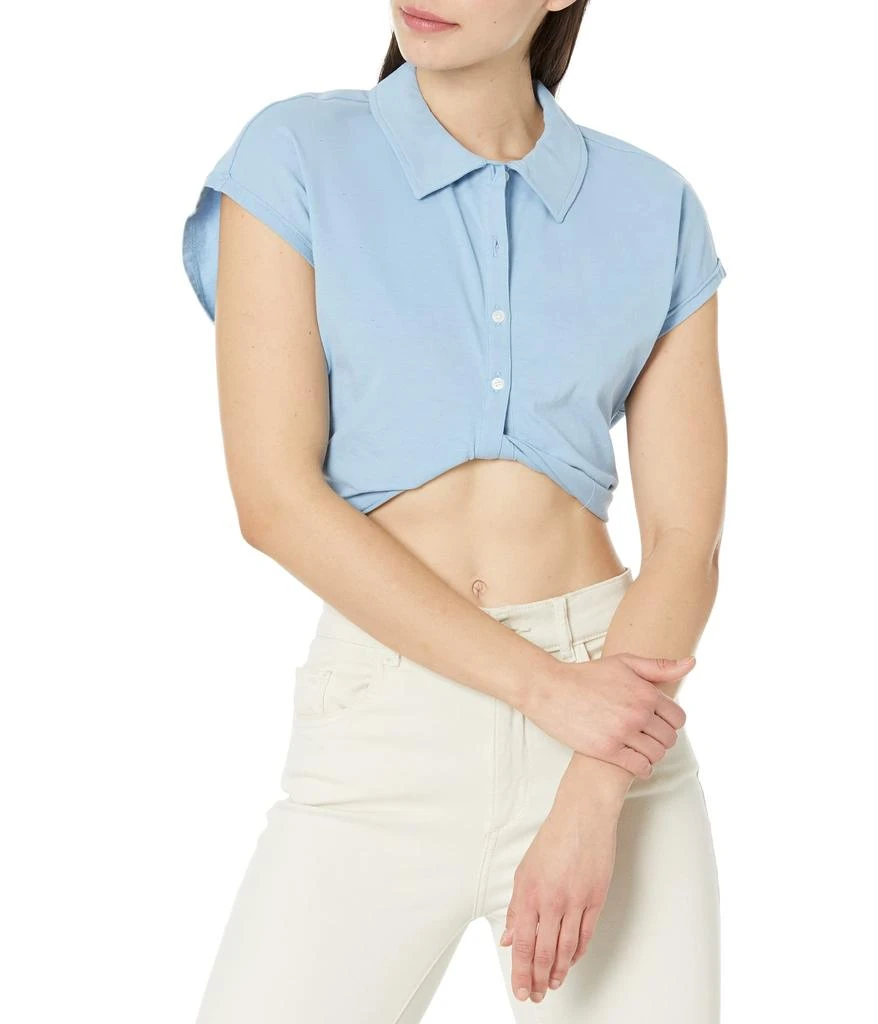 商品Madewell|MWL Polo Twist Tee: Botanical Dye Edition,价格¥161,第1张图片