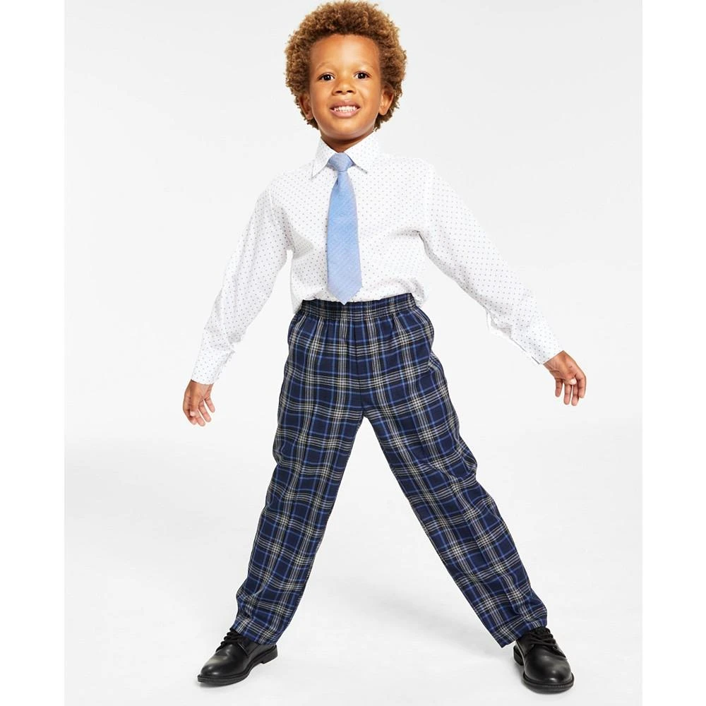 商品Nautica|Little Boys 4-Pc. Seaport Plaid Vest, Pants, Shirt & Bowtie Set,价格¥199,第2张图片详细描述