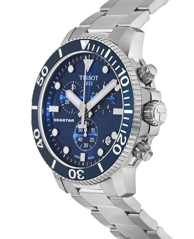 商品Tissot|Tissot Seastar 1000 Chronograph Blue Dial Steel Men's Watch T120.417.11.041.00,价格¥3553,第3张图片详细描述