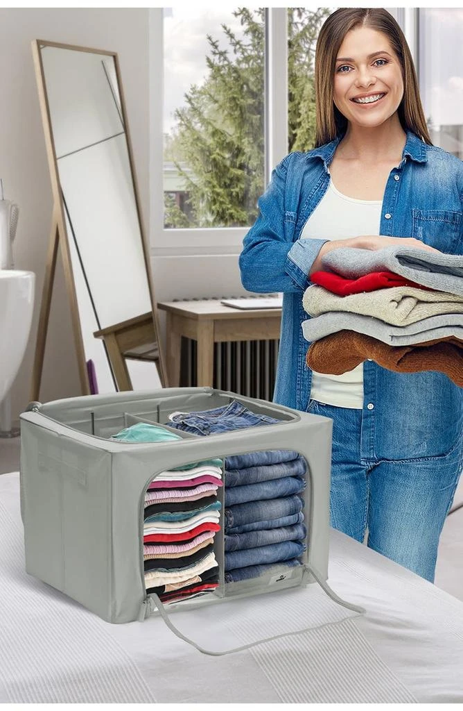 Storage Bin Set with Divided Interior - Clear 商品