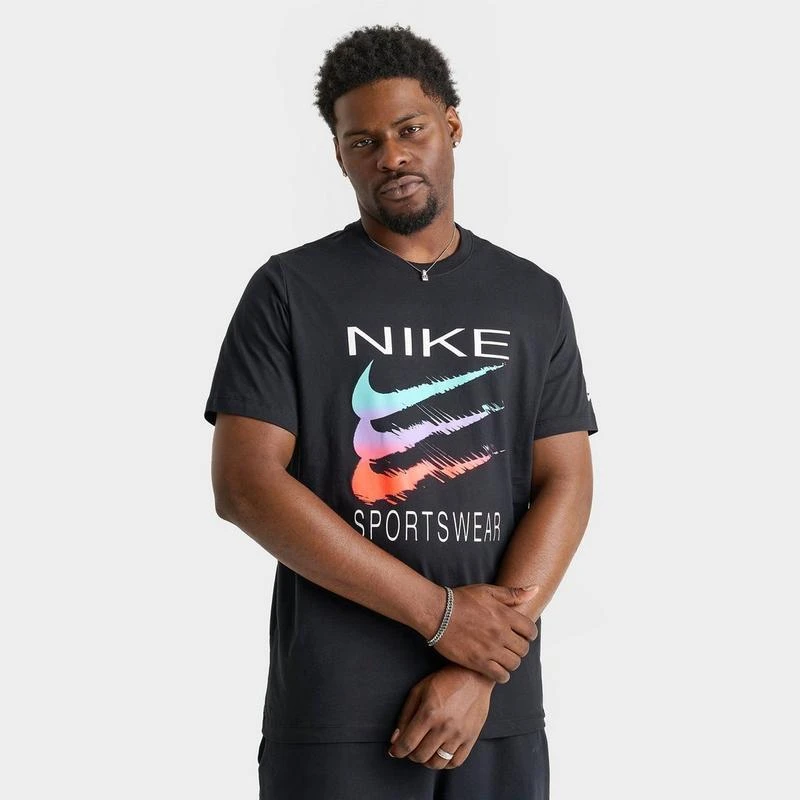 商品NIKE|Men's Nike Sportswear Triple Swoosh T-Shirt,价格¥88,第1张图片
