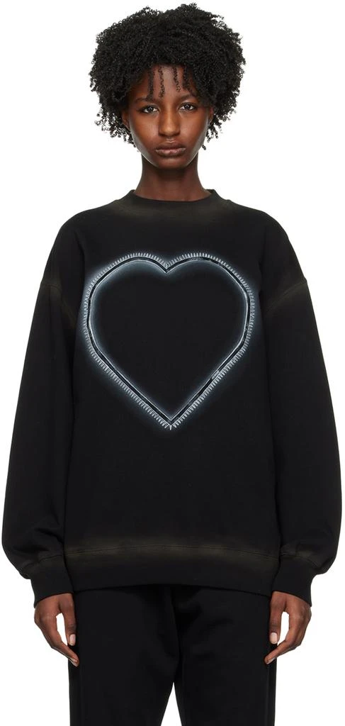 商品We11done|Black Heart Choker Sweatshirt,价格¥1228,第1张图片