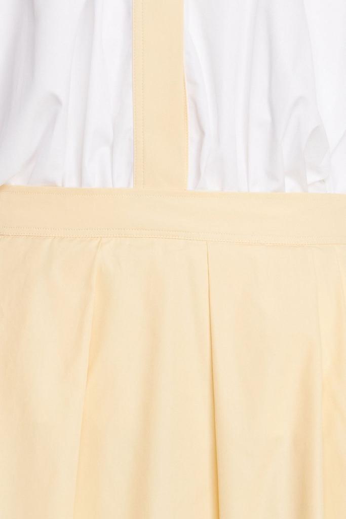 Pleated cotton-poplin midi shirt dress商品第2张图片规格展示