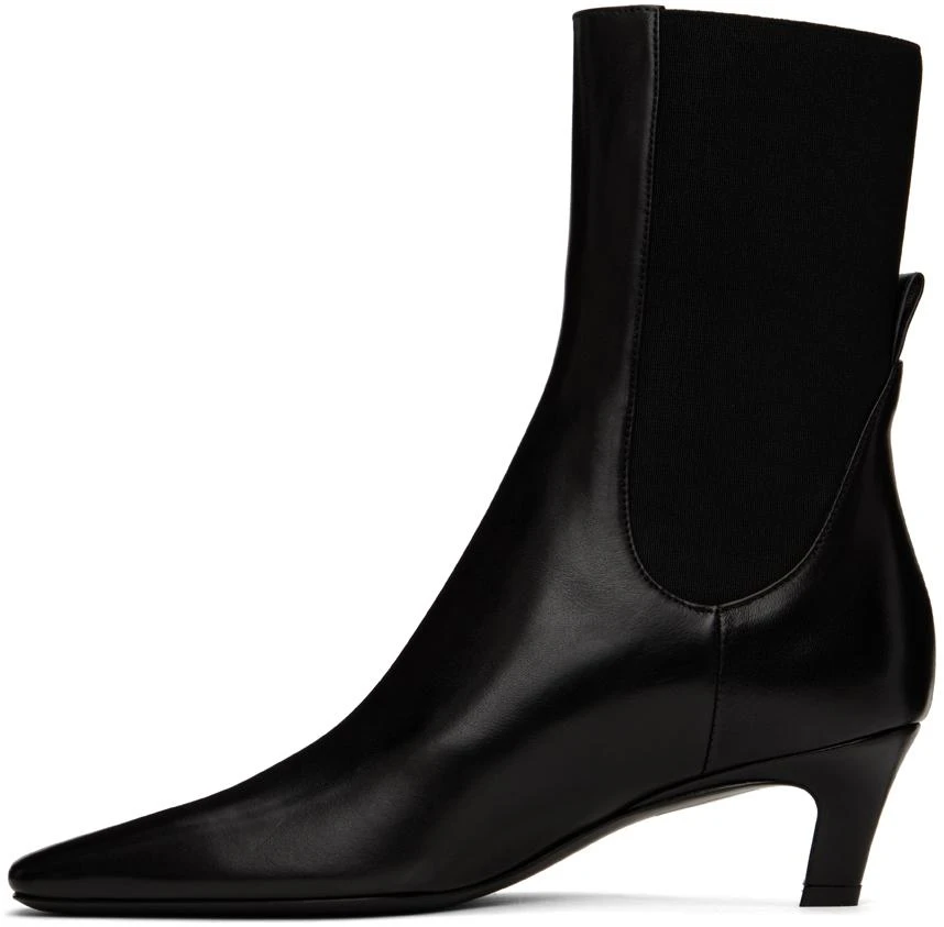 商品Totême|Black 'The Mid Heel' Boots,价格¥6292,第3张图片详细描述