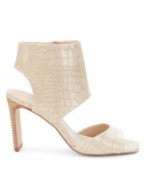 商品Charles David|Croc Embossed Faux Leather Sandals,价格¥200,第1张图片