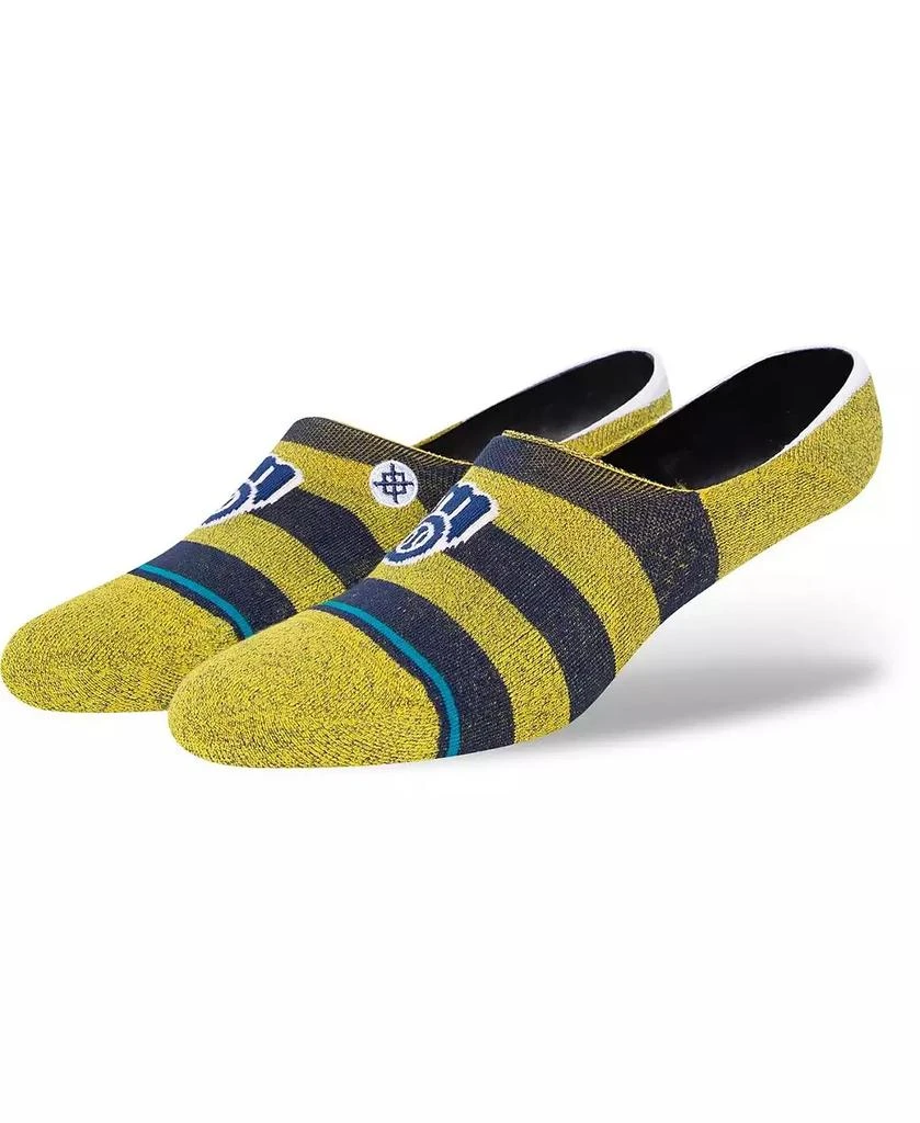 商品Stance|Men's and Women's Milwaukee Brewers Twist No-Show Socks,价格¥128,第1张图片