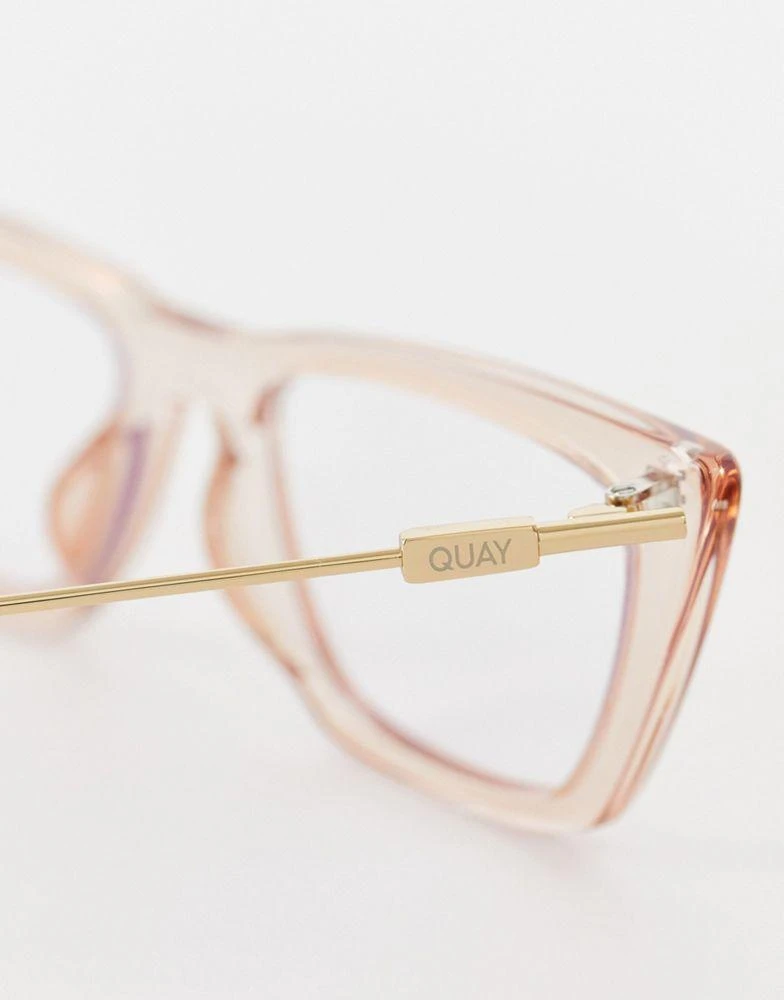 商品Quay|Quay the kween cat eye blue light glasses in oat,价格¥359,第2张图片详细描述