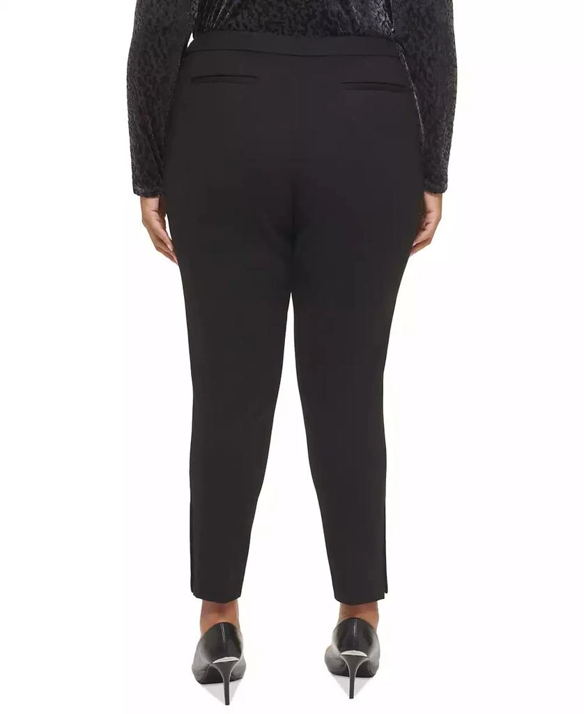 商品Calvin Klein|Plus Size Ponte Pleated Slim-Leg Pants,价格¥809,第2张图片详细描述