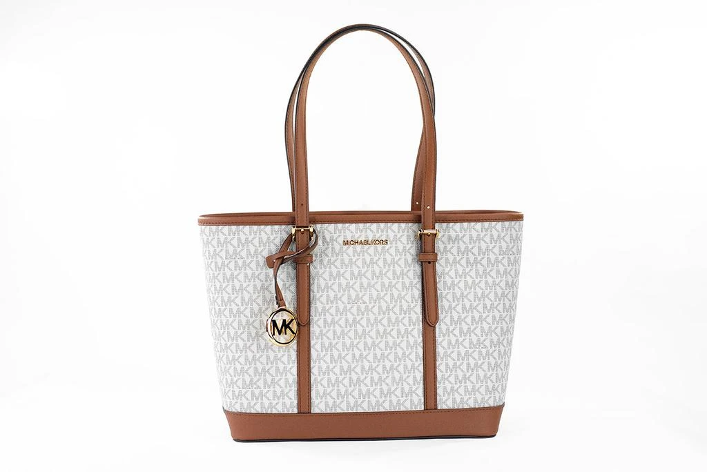 商品Michael Kors|Jet Set Travel Small ivory PVC Shoulder Tote Handbag Bag Women's Purse,价格¥2376,第1张图片