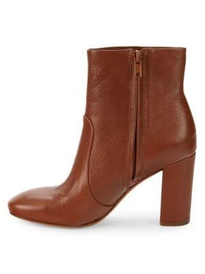 商品Vince|Brannen Leather Block-Heel Booties,价格¥1103,第4张图片详细描述