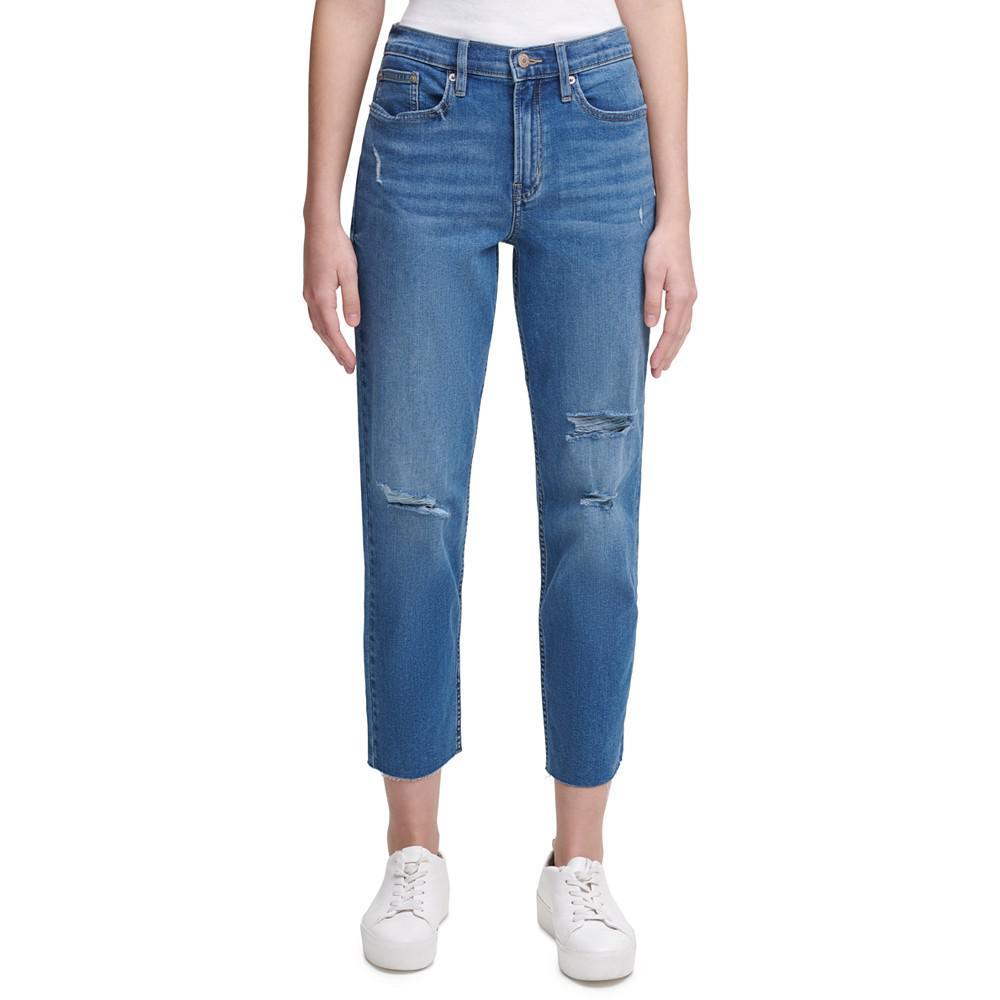 商品Calvin Klein|高腰九分牛仔裤,价格¥597,第1张图片