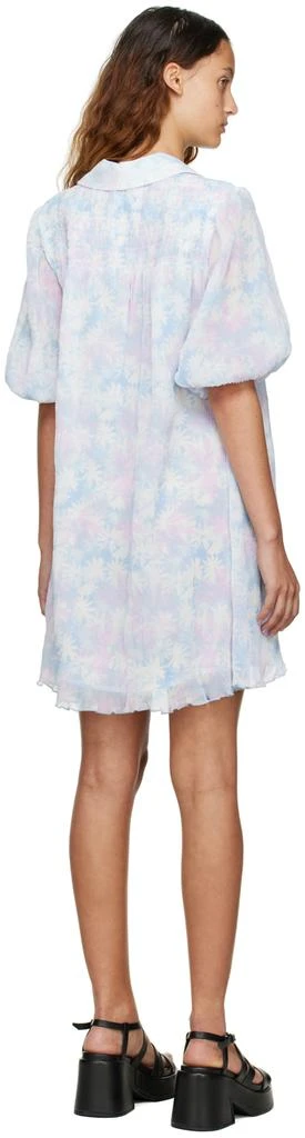 商品Ganni|Blue & Purple Pleated Minidress,价格¥1015,第3张图片详细描述