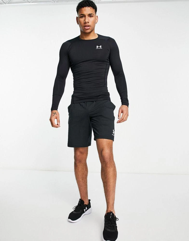 商品Under Armour|Under Armour Training Heat Gear compression long sleeve top in black,价格¥292,第4张图片详细描述