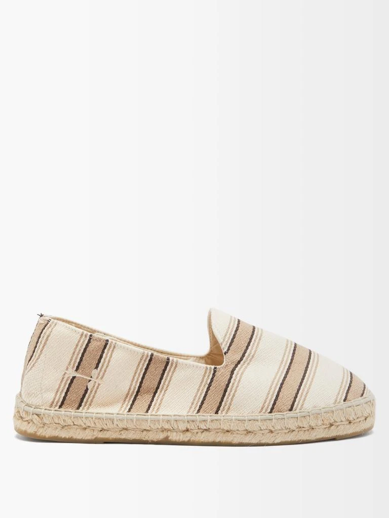 商品MANEBÍ|Hamptons striped-canvas espadrilles,价格¥351,第1张图片