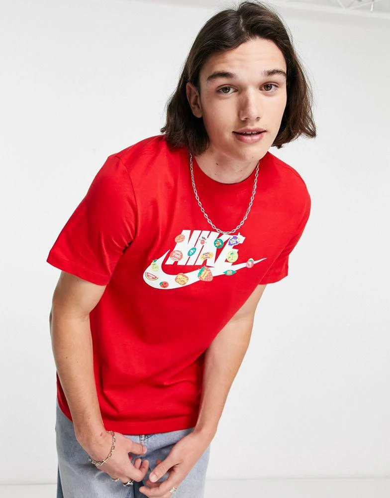 商品NIKE|Nike 'Certified Fresh' fruit sticker chest print t-shirt in red,价格¥190,第4张图片详细描述
