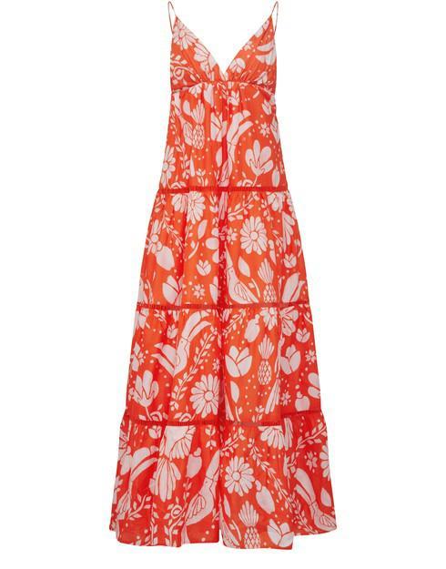 商品Farm Rio|Orange Neon Jungle 长款连衣裙,价格¥1409,第1张图片