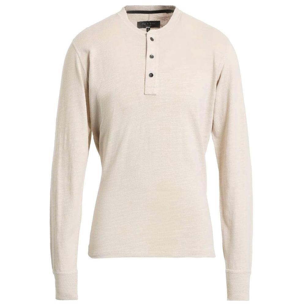 Camiseta Henley clásica de hombre con estampado de llamas image 2